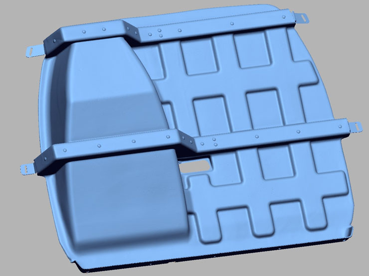 3D scan data STL file) tesla panel STL mesh