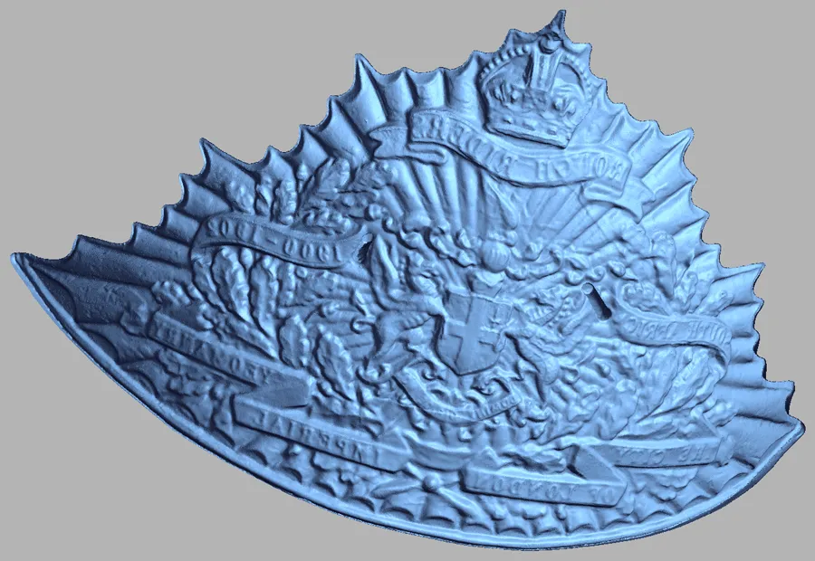 High-Resolution 3D Mesh (Back View) Image