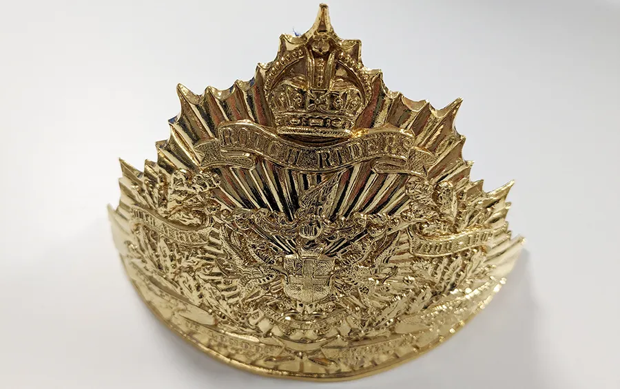British Helmet brass plate Image