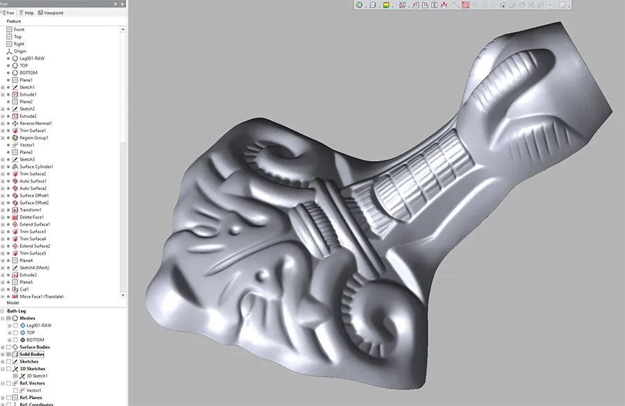 Full parametric Reverse Engineering Image